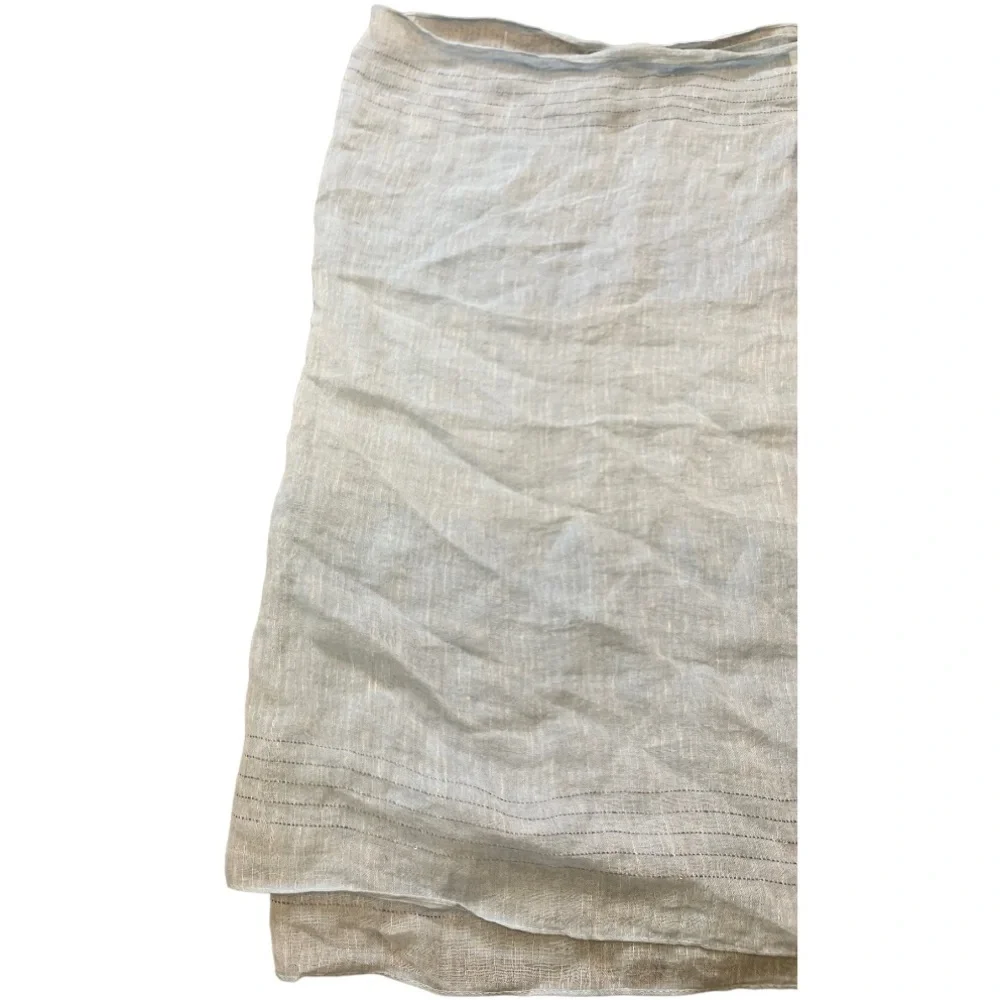 NWT CECCHI E CECCHI Italian Linen Scarf With Tassel Detailing Tranquil Blue OS - Picture 4 of 11